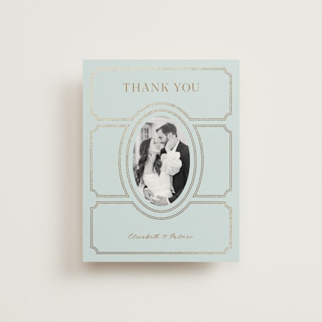 Foil-Pressed Folded Wedding Thank You Cards