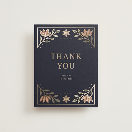 Foil-Pressed Folded Wedding Thank You Cards