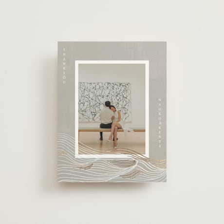 Foil-Pressed Folded Wedding Thank You Cards