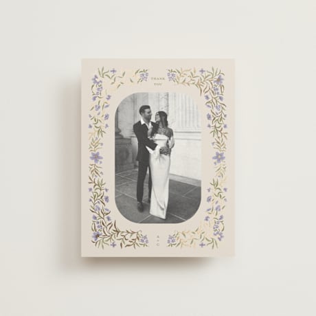 Foil-Pressed Folded Wedding Thank You Cards