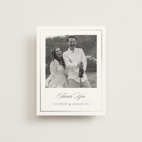Foil-Pressed Folded Wedding Thank You Cards