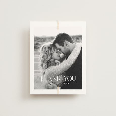 Foil-Pressed Folded Wedding Thank You Cards
