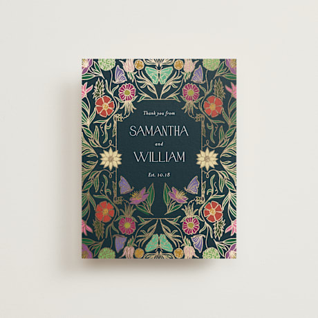 Foil-Pressed Folded Wedding Thank You Cards