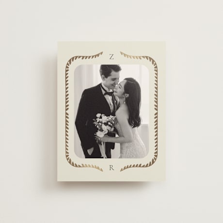 Foil-Pressed Folded Wedding Thank You Cards