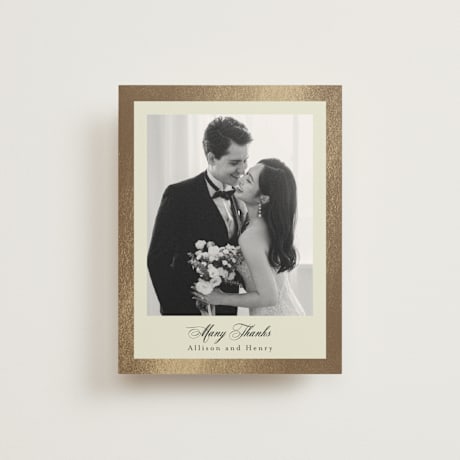 Foil-Pressed Folded Wedding Thank You Cards