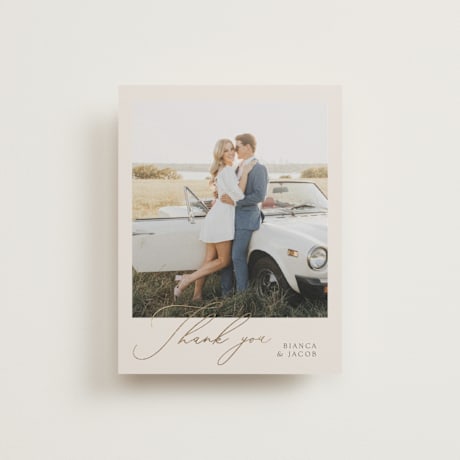 Foil-Pressed Folded Wedding Thank You Cards