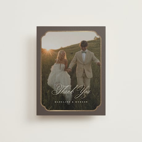 Foil-Pressed Folded Wedding Thank You Cards