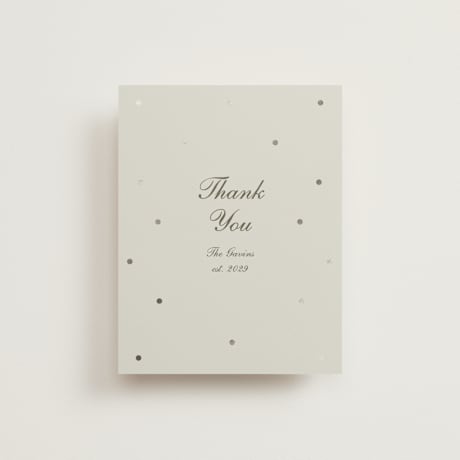 Foil-Pressed Folded Wedding Thank You Cards
