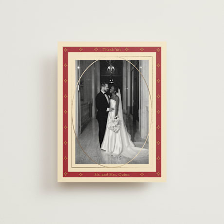 Foil-Pressed Folded Wedding Thank You Cards