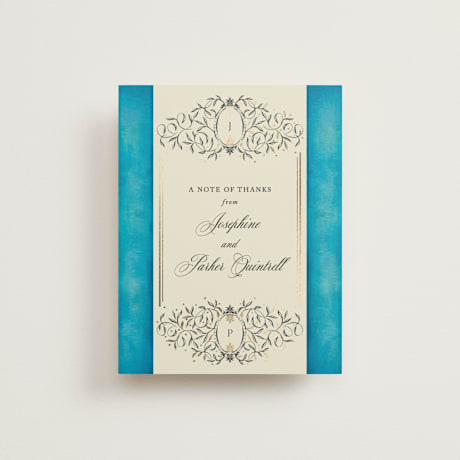 Foil-Pressed Folded Wedding Thank You Cards