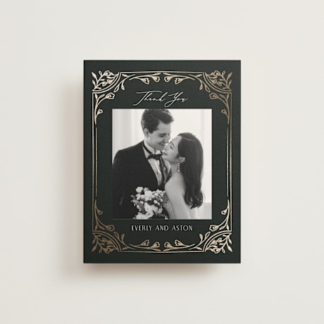 Foil-Pressed Folded Wedding Thank You Cards
