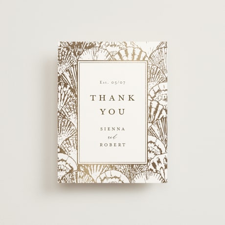 Foil-Pressed Folded Wedding Thank You Cards