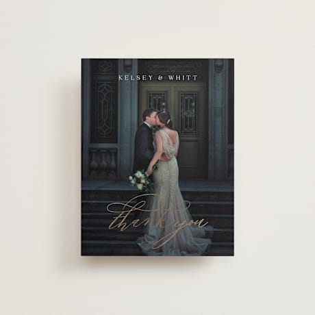 Foil-Pressed Folded Wedding Thank You Cards
