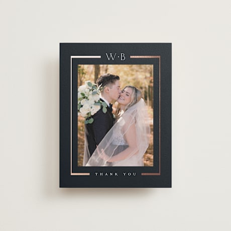 Foil-Pressed Folded Wedding Thank You Cards