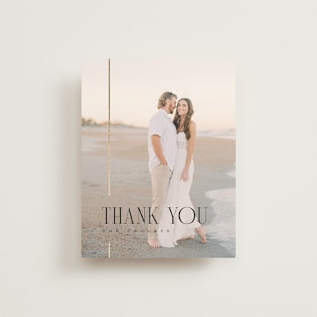 Foil-Pressed Folded Wedding Thank You Cards