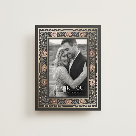 Foil-Pressed Folded Wedding Thank You Cards