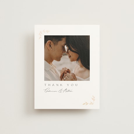 Foil-Pressed Folded Wedding Thank You Cards