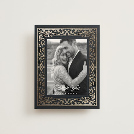 Foil-Pressed Folded Wedding Thank You Cards