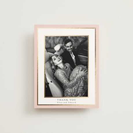 Foil-Pressed Folded Wedding Thank You Cards