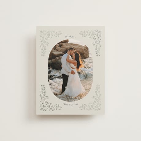 Foil-Pressed Folded Wedding Thank You Cards