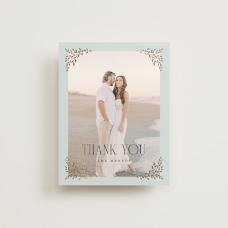 Foil-Pressed Folded Wedding Thank You Cards