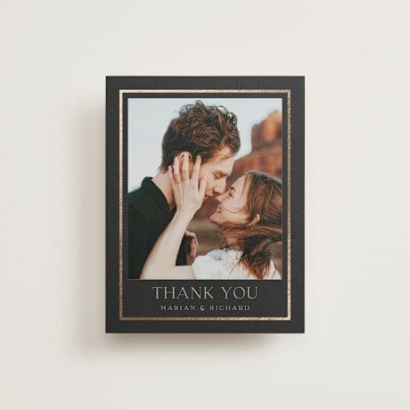 Foil-Pressed Folded Wedding Thank You Cards