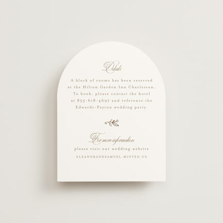 Foil-Pressed Direction Cards