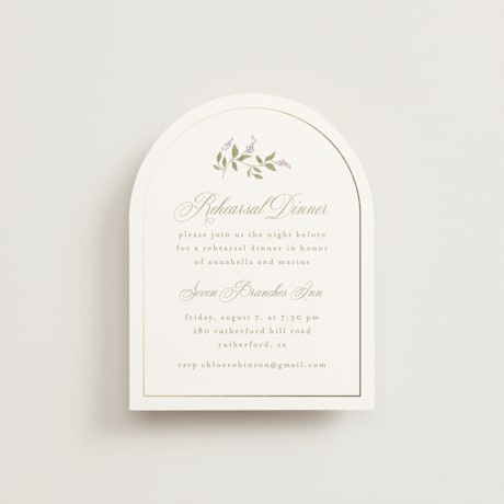 Foil-Pressed Rehearsal Dinner Cards