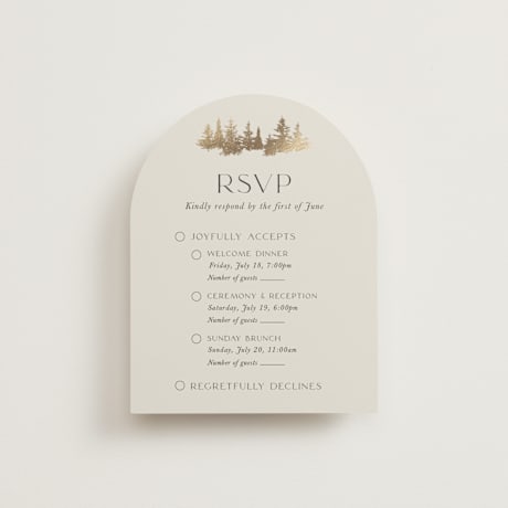 Foil-Pressed Multi-Event RSVP Cards