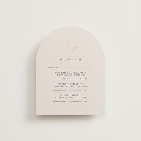 Foil-Pressed Multi-Event RSVP Cards