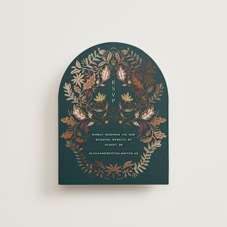 Foil-Pressed RSVP Online Enclosure Cards