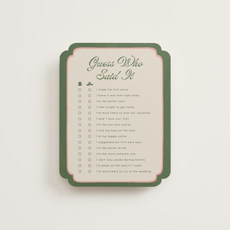 Bridal Shower Insert Cards