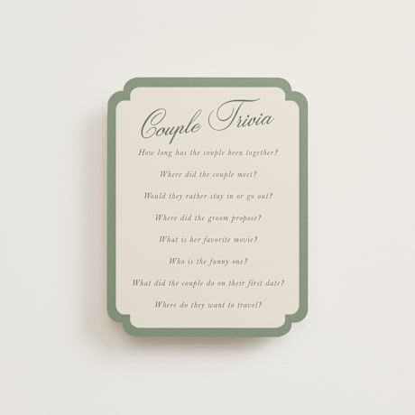 Bridal Shower Insert Cards