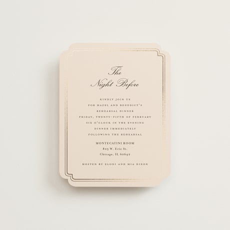 Foil-Pressed Rehearsal Dinner Cards