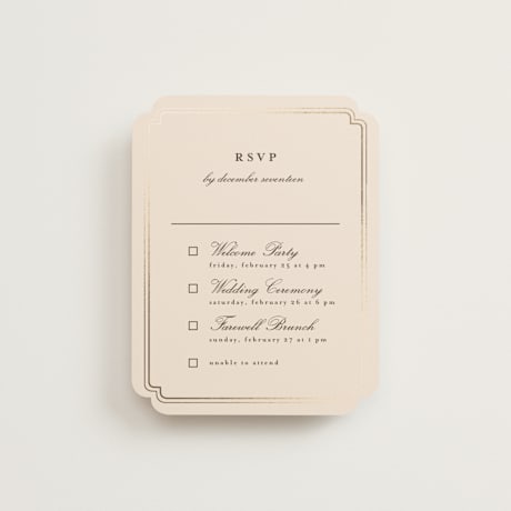 Foil-Pressed Multi-Event RSVP Cards