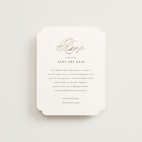 Foil-Pressed RSVP Online Enclosure Cards