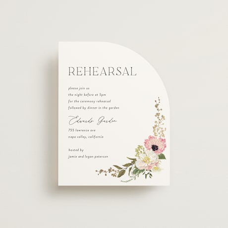 Foil-Pressed Rehearsal Dinner Cards
