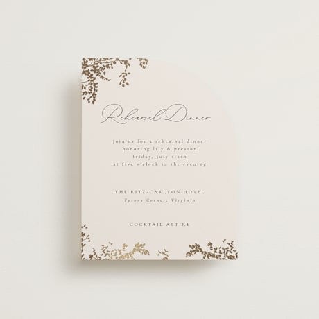 Foil-Pressed Rehearsal Dinner Cards