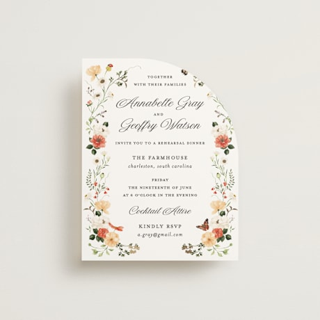 Foil-Pressed Rehearsal Dinner Cards