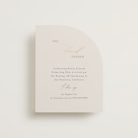 Foil-Pressed Rehearsal Dinner Cards