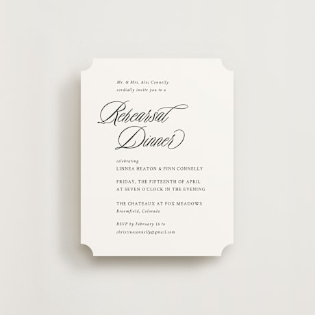 Rehearsal Dinner Cards