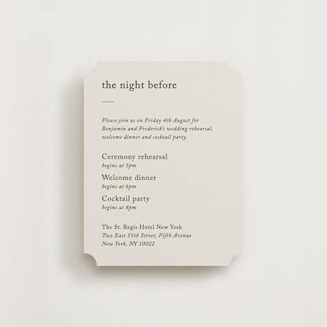 Rehearsal Dinner Cards
