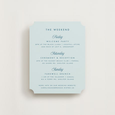Reception Cards