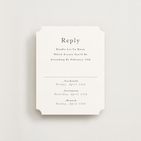 Multi-Event RSVP Cards