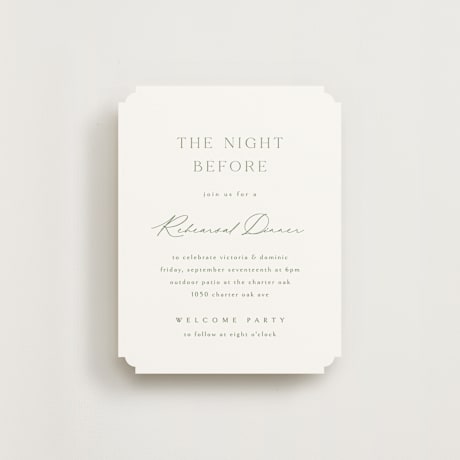 Rehearsal Dinner Cards