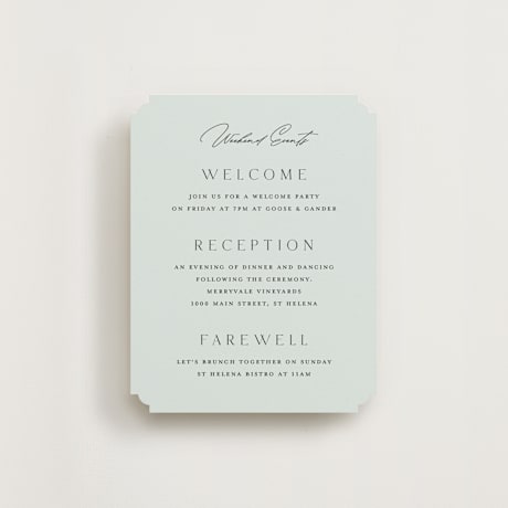 Reception Cards