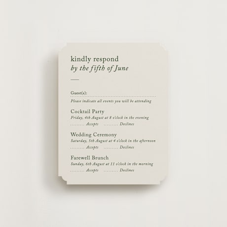 Multi-Event RSVP Cards