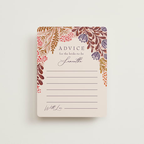 Bridal Shower Insert Cards