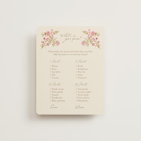 Bridal Shower Insert Cards