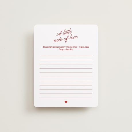 Bridal Shower Insert Cards